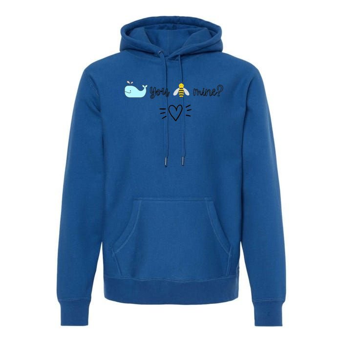 Whale You Bee Mine Will You Be Mine Valentine's Day Cute Gift Premium Hoodie