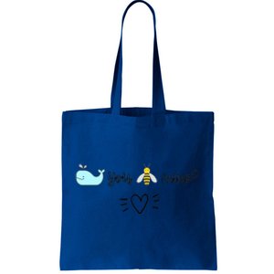 Whale You Bee Mine Will You Be Mine Valentine's Day Cute Gift Tote Bag