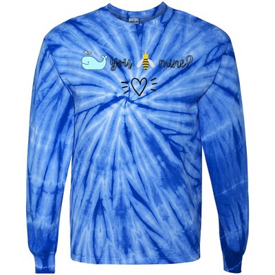 Whale You Bee Mine Will You Be Mine Valentine's Day Cute Gift Tie-Dye Long Sleeve Shirt