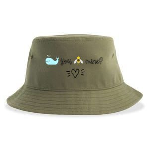 Whale You Bee Mine Will You Be Mine Valentine's Day Cute Gift Sustainable Bucket Hat