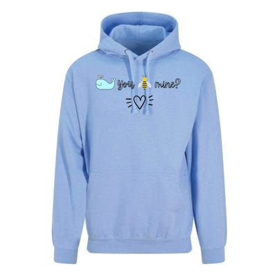 Whale You Bee Mine Will You Be Mine Valentine's Day Cute Gift Unisex Surf Hoodie