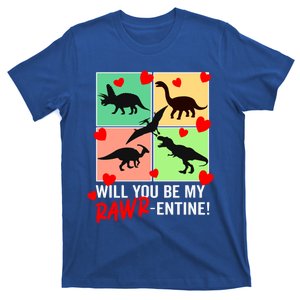 Will You Be My Rawrcute Giftentine Funny Valentines Day Dinosaur Cute Gift T-Shirt