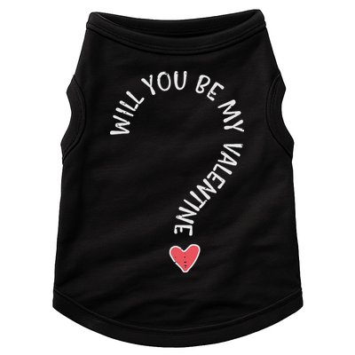 Will You Be My Valentine Cute Valentines Day Doggie Tank