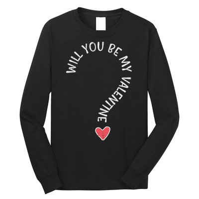 Will You Be My Valentine Cute Valentines Day Long Sleeve Shirt