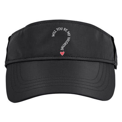 Will You Be My Valentine Cute Valentines Day Adult Drive Performance Visor