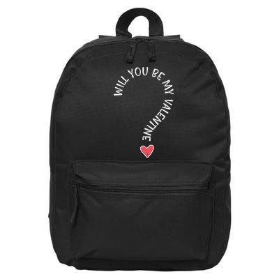Will You Be My Valentine Cute Valentines Day 16 in Basic Backpack