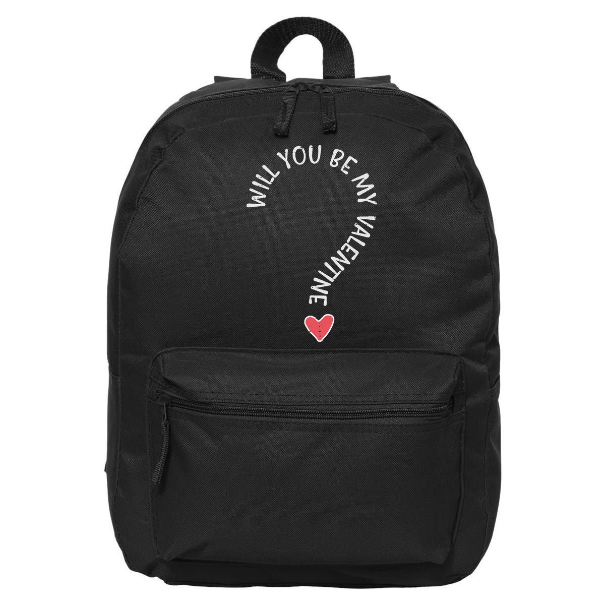 Will You Be My Valentine Cute Valentines Day 16 in Basic Backpack