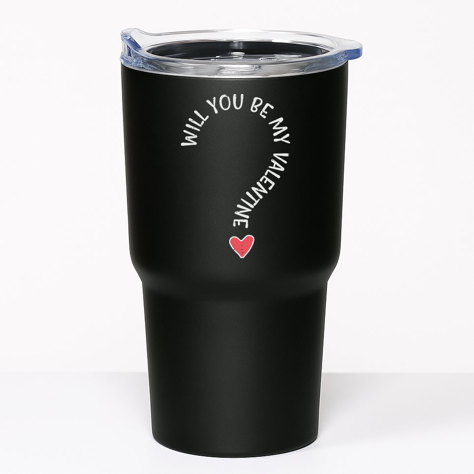 Will You Be My Valentine Cute Valentines Day Tumbler
