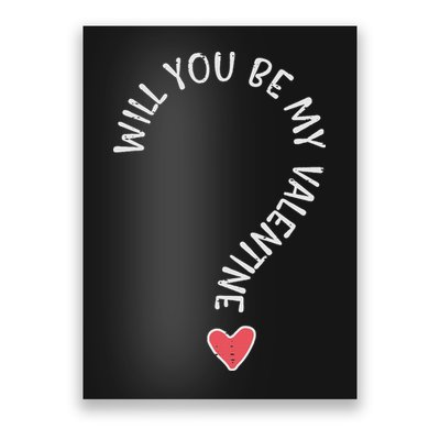 Will You Be My Valentine Cute Valentines Day Poster