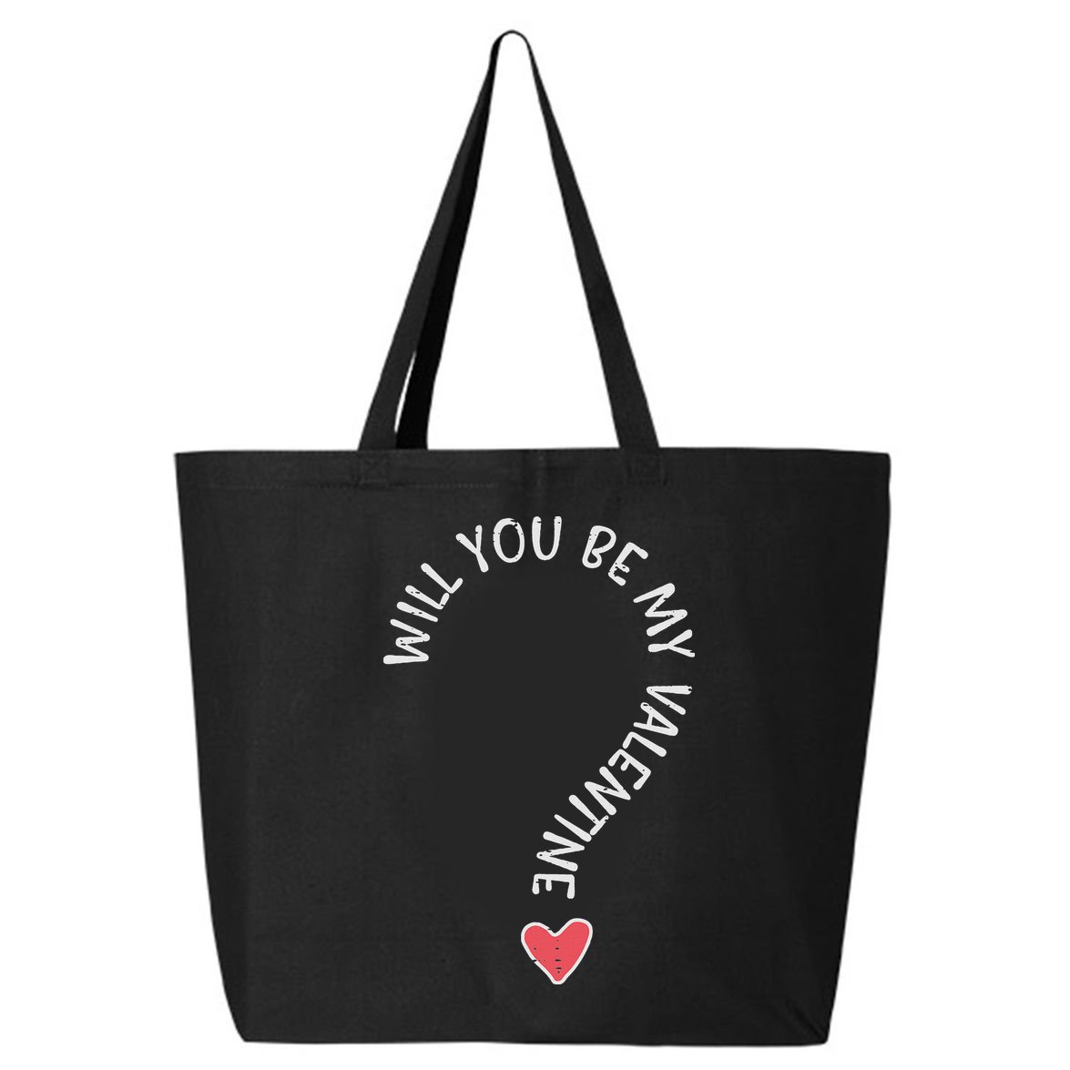 Will You Be My Valentine Cute Valentines Day 25L Jumbo Tote