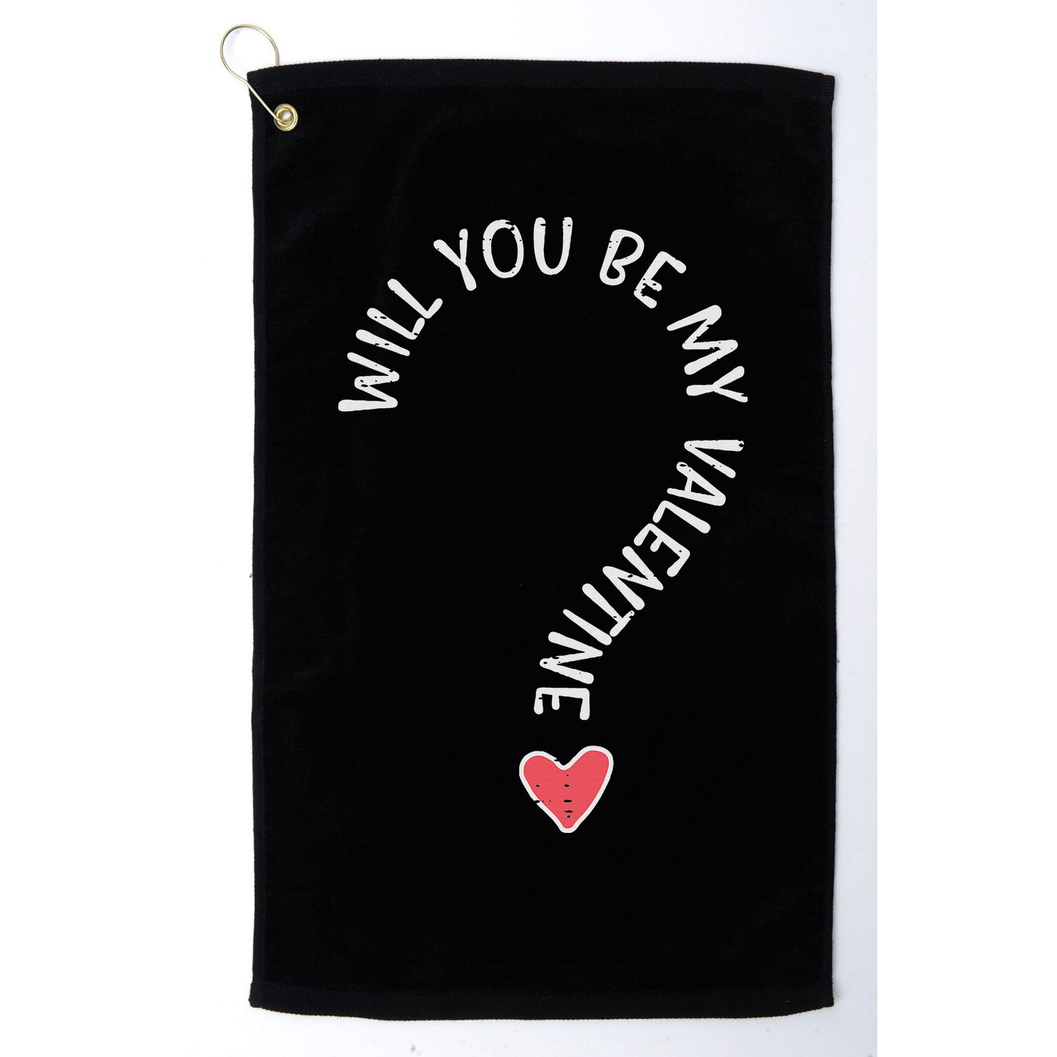 Will You Be My Valentine Cute Valentines Day Golf Towel