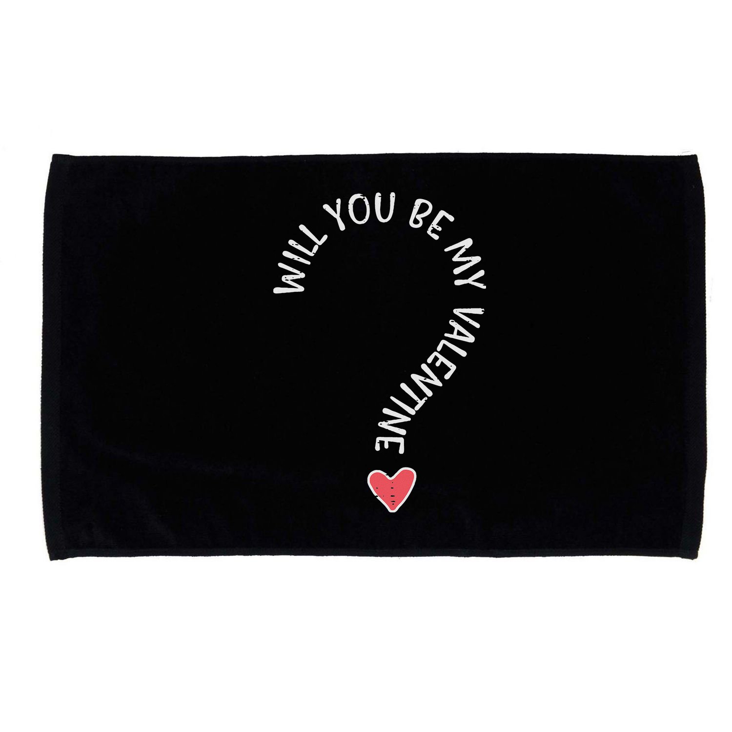 Will You Be My Valentine Cute Valentines Day Microfiber Hand Towel