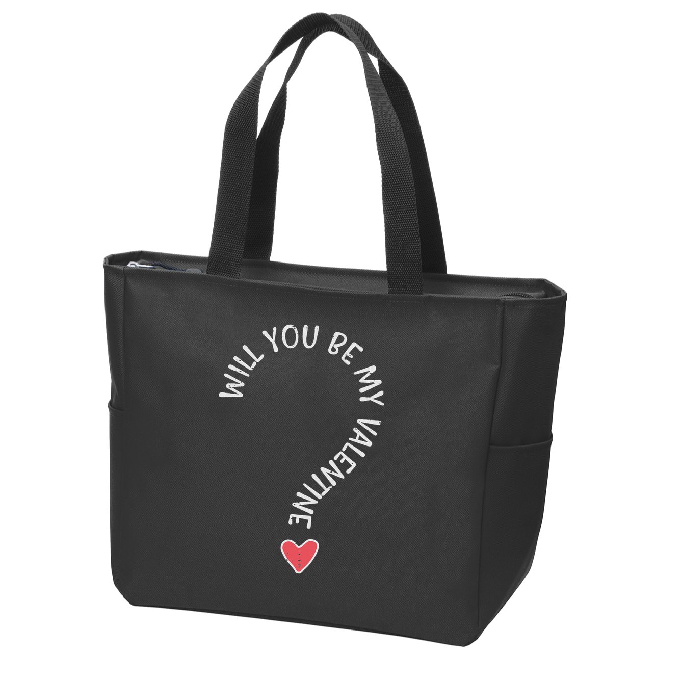 Will You Be My Valentine Cute Valentines Day Zip Tote Bag