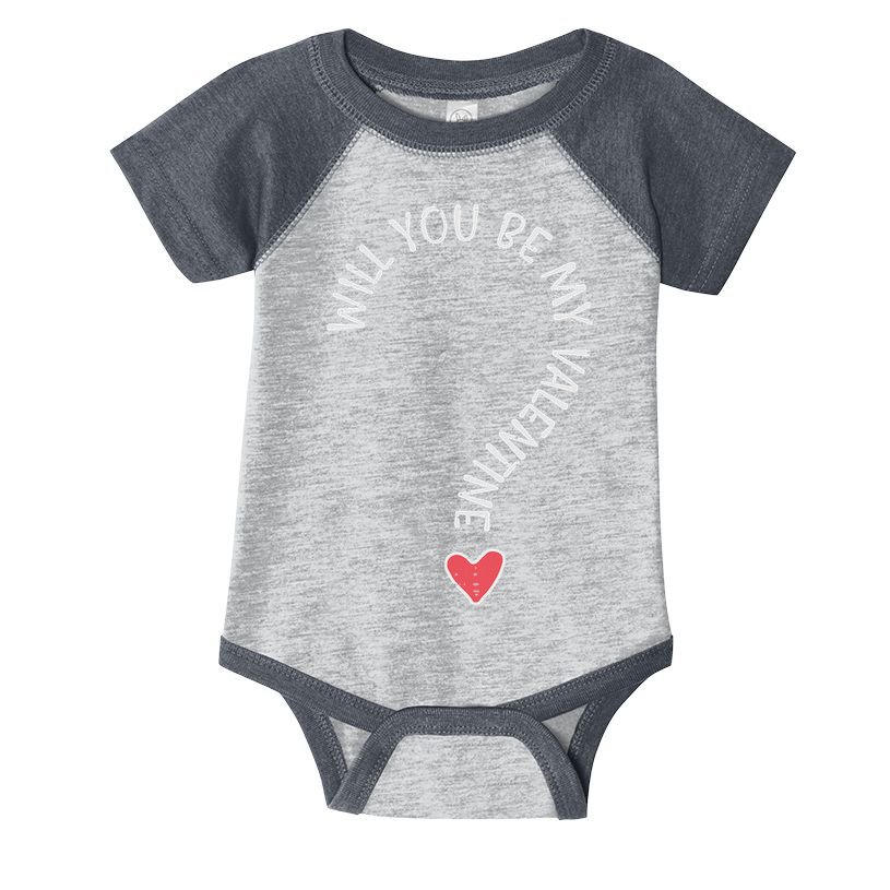 Will You Be My Valentine Cute Valentines Day Infant Baby Jersey Bodysuit