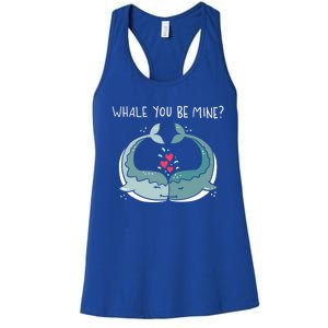 Whale You Be Mine Couples Ocean Animals Pun Saying Outfit Cute Gift Women's Racerback Tank