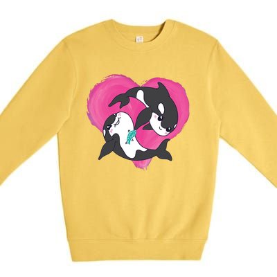 Whale You Be Mine Valentines Day Gift Premium Crewneck Sweatshirt