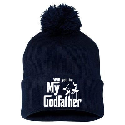 Will You Be My Godfather Pom Pom 12in Knit Beanie