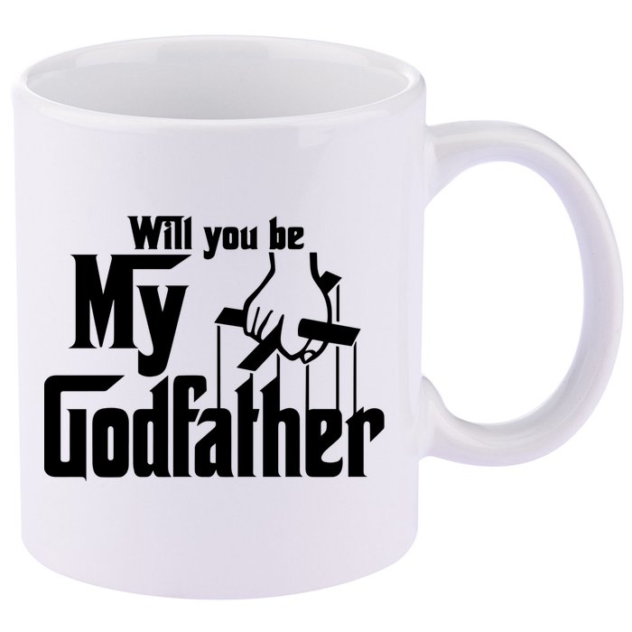 Will You Be My Godfather 11oz C Handle Ceramic Mug