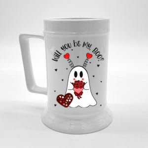 Will You Be My Boo Ghost Funny Boujee Valentines Day Gift Beer Stein