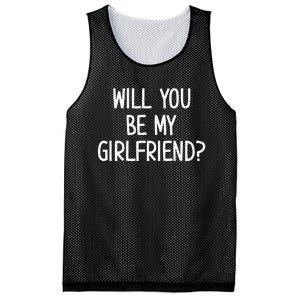 Will You Be My Girlfriend Funny Jokes Sarcastic Sayings Mesh Reversible Basketball Jersey Tank