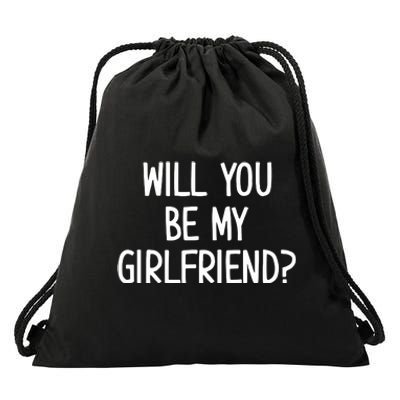 Will You Be My Girlfriend Drawstring Bag