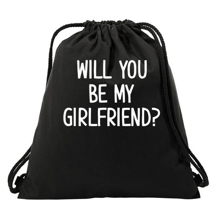 Will You Be My Girlfriend Drawstring Bag