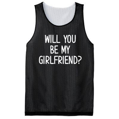 Will You Be My Girlfriend Mesh Reversible Basketball Jersey Tank