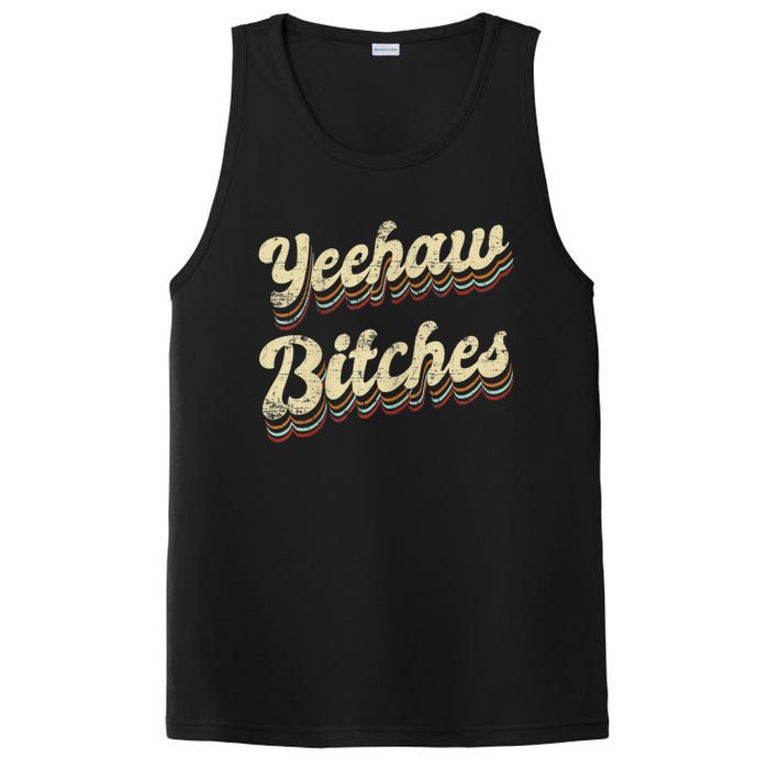 Womens Yeehaw Bitches Country Music Western Wear Cowgirl Woman PosiCharge Competitor Tank