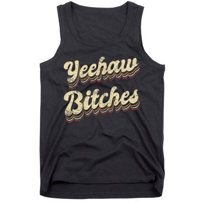 Womens Yeehaw Bitches Country Music Western Wear Cowgirl Woman Tank Top