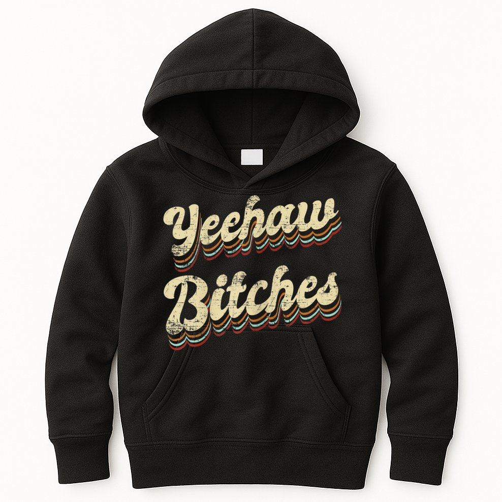 Womens Yeehaw Bitches Country Music Western Wear Cowgirl Woman Kids Hoodie