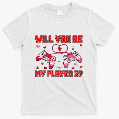 Will You Be My Player 2 Valentines Day Retro Gamer T-Shirt