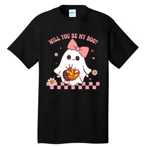 Will You Be My Boo ValentineS Day Tall T-Shirt