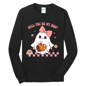 Will You Be My Boo ValentineS Day Tall Long Sleeve T-Shirt