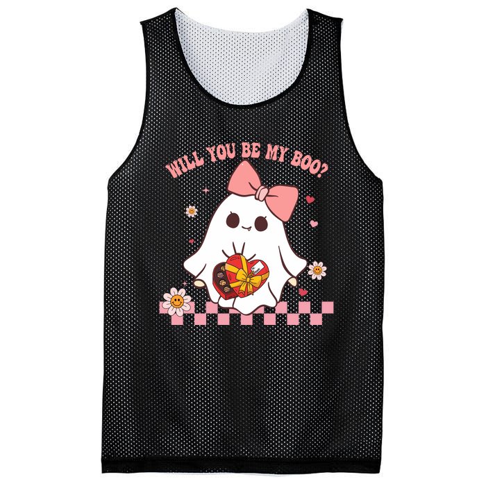 Will You Be My Boo ValentineS Day Mesh Reversible Basketball Jersey Tank