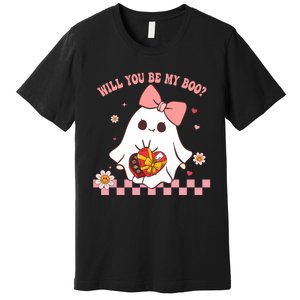 Will You Be My Boo ValentineS Day Premium T-Shirt