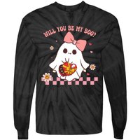 Will You Be My Boo ValentineS Day Tie-Dye Long Sleeve Shirt