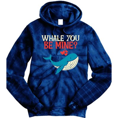 Whale You Be Mine Funny Orca Valentines Day Pun Tie Dye Hoodie