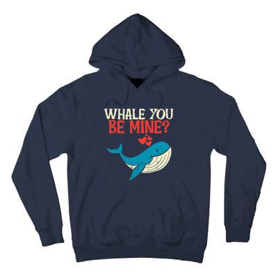 Whale You Be Mine Funny Orca Valentines Day Pun Tall Hoodie