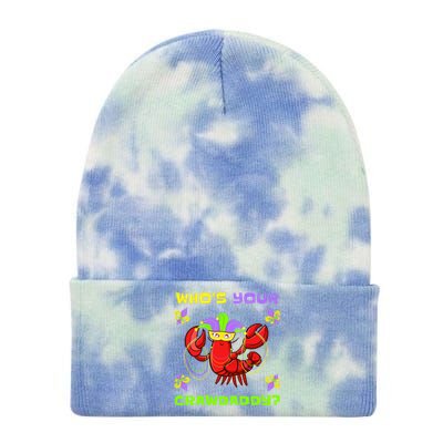 Who's Your Crawdaddy Funny Mardi Gras Cool Gift Tie Dye 12in Knit Beanie