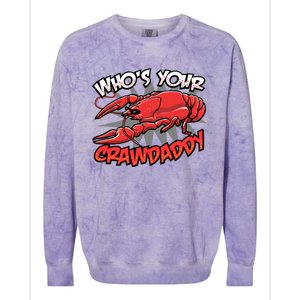 Who's Your Crawdaddy Funny New Orleans Crawfish Novelty Gift Colorblast Crewneck Sweatshirt