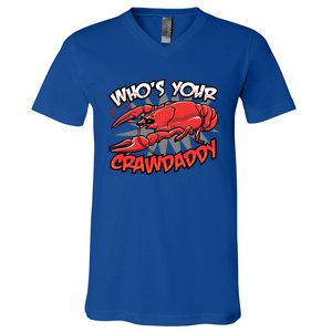 Who's Your Crawdaddy Funny New Orleans Crawfish Novelty Gift V-Neck T-Shirt