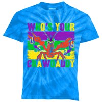 Who's Your Crawdaddy Mardi Gras Carnival Cute Gift Kids Tie-Dye T-Shirt