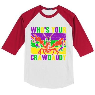 Who's Your Crawdaddy Mardi Gras Carnival Cute Gift Kids Colorblock Raglan Jersey