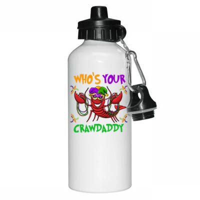 Who's Your Crawdaddy Mardi Gras Parade 2020 Gift Aluminum Water Bottle