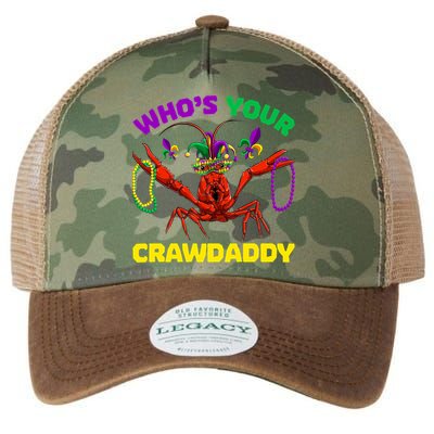 Whos Your Crawdaddy Crawfish Jester Beads Funny Mardi Gras Meaningful Gift Legacy Tie Dye Trucker Hat
