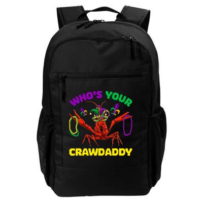 Whos Your Crawdaddy Crawfish Jester Beads Funny Mardi Gras Meaningful Gift Backpack