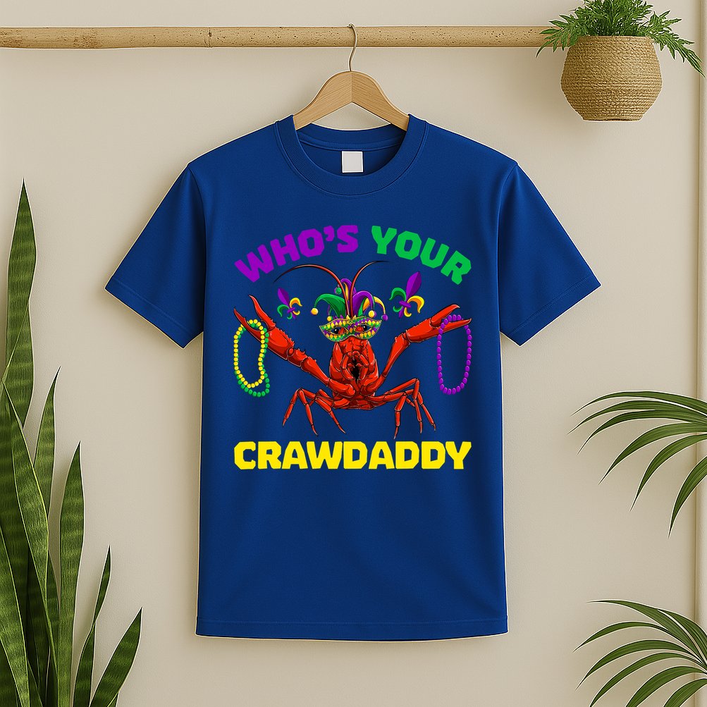 Whos Your Crawdaddy Crawfish Jester Beads Funny Mardi Gras Meaningful Gift T-Shirt
