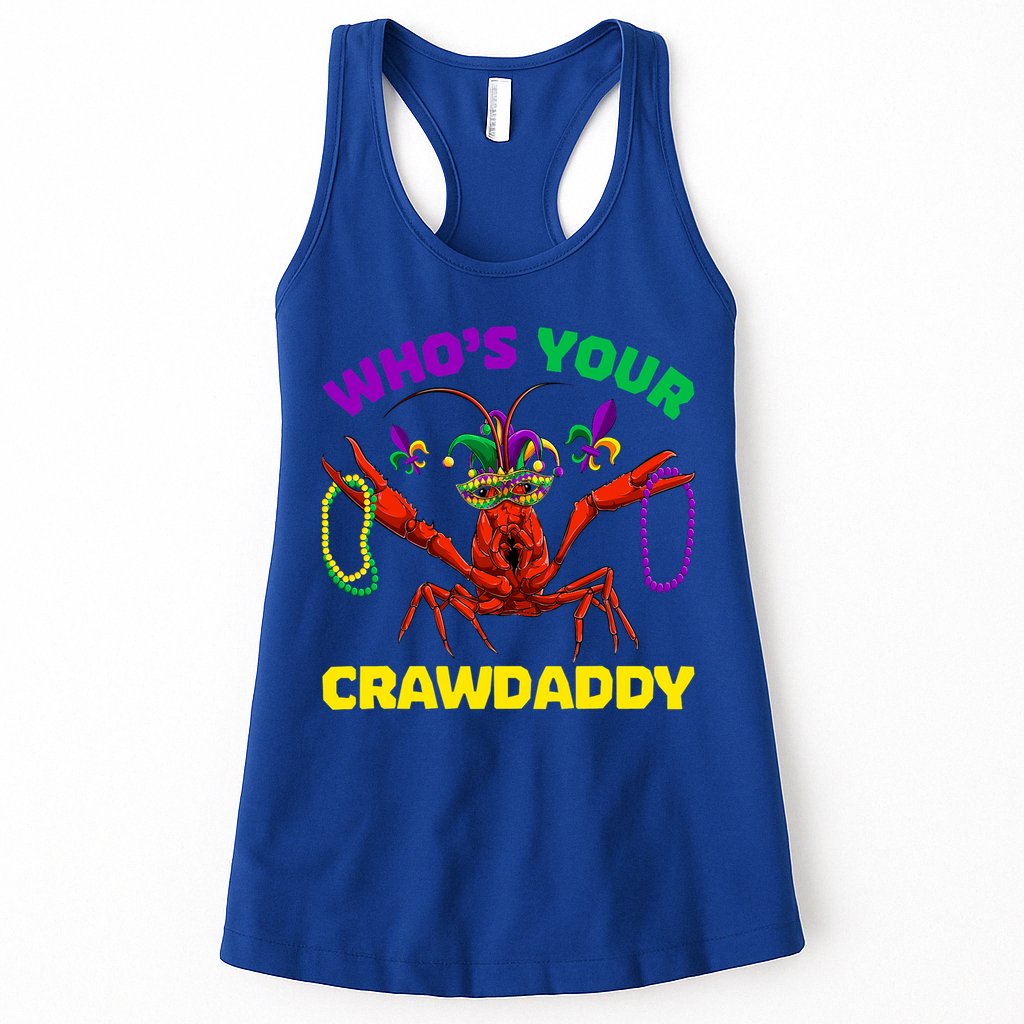 Whos Your Crawdaddy Crawfish Jester Beads Funny Mardi Gras Meaningful Gift Womens Tank Top