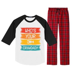 Whos Your Crawdaddy Crawfish Jester Beads Funny Mardi Gras Cool Gift Raglan Sleeve Pajama Set