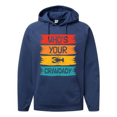 Whos Your Crawdaddy Crawfish Jester Beads Funny Mardi Gras Cool Gift Performance Fleece Hoodie